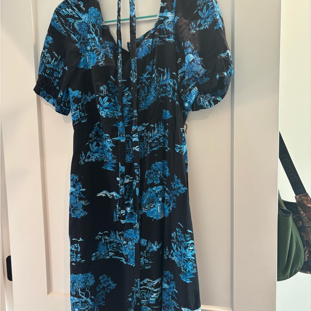 Elegant Black and Blue Women's Dress